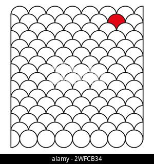 Skalierungsmuster. Abstraktes geometrisches Kreismotiv. Vektorabbildung. Rohbild. EPS 10. Stock Vektor