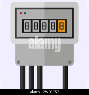 Elektrisches Messgerät in modernem Stil. Moderne Technologie. Vektorabbildung. Rohbild. EPS 10. Stock Vektor