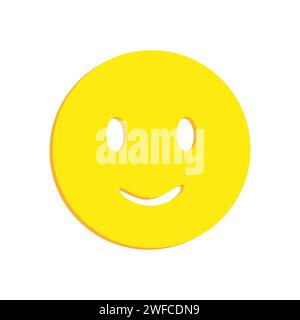 Abstrakter gelber Smiley. Lächeln-Symbol. Vektorabbildung. Rohbild. EPS 10. Stock Vektor
