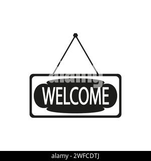 Begrüßung unterschreiben. Vektorabbildung. Rohbild. EPS 10. Stock Vektor