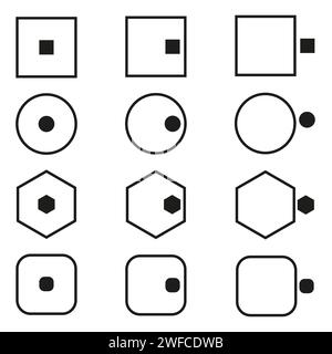 Flache Linien geometrische Formen. Vektorabbildung. Rohbild. EPS 10. Stock Vektor