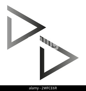 Schwarzes Dreieck-Logo. Konstruktionselement. Typographietechnologie. Moderne Schriftart. Geschäftskonzept. Vektorabbildung. EPS 10. Stock Vektor