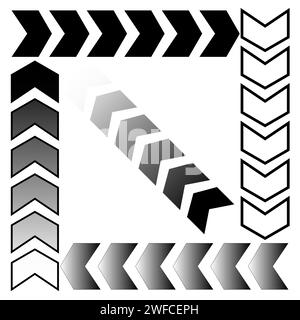 Breites schwarzes graues Haar. Internet-Netzwerk. Infografik-Element. Vektorabbildung. Rohbild. EPS 10. Stock Vektor