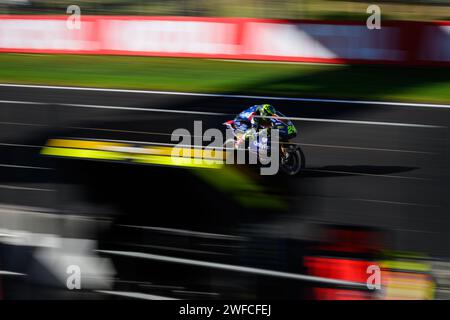 Der spanische Moto2-Fahrer Marcos Ramirez vom amerikanischen Rennteam OnlyFans während des Grand prix von Motul in Cheste, Valencia, Spanien. November 2023 Stockfoto