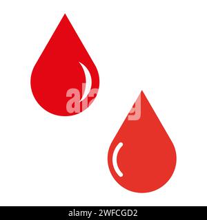 Tropfen Blut. Medizinisches Symbol. Vektorabbildung. Rohbild. EPS 10. Stock Vektor