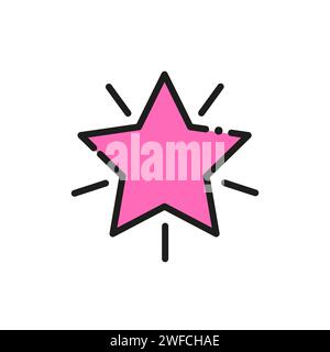Moderner rosafarbener Stern, tolles Design für jeden Zweck. Glanzeffekt. Sternsymbol. Vektorabbildung. Rohbild. eps 10. Stock Vektor