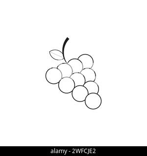 Symbol für Traubenbündel. Vektorabbildung. Rohbild. EPS 10. Stock Vektor