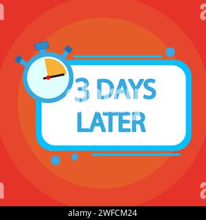 Dreitägiger Brief. Poster zur Verkaufsaktion. Symbol für Sonderangebot. Rabattaktion. Vektorabbildung. Rohbild. EPS 10. Stock Vektor