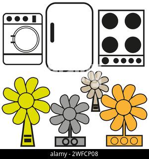 Symbol für Kleidungsdesign. Flache Haushaltsgeräte, großartiges Design für jeden Zweck. Vektorabbildung. Rohbild. EPS 10. Stock Vektor