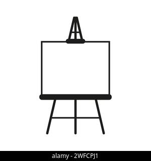 Symbol für die Tafel der Staffelei. Geschäftskonzept. Strichgrafik. Vektorabbildung. Rohbild. EPS 10. Stock Vektor