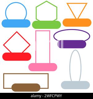 Video-Streaming mehrfarbige Rahmen. Vorlage für Social-Media-Beiträge. Webbanner. Vektorabbildung. Rohbild. EPS 10. Stock Vektor