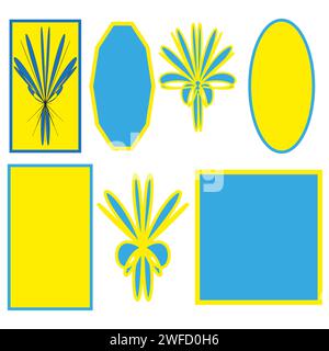 Vintage-Zeichentrickmuster mit Blumen. Sommerblume Clipart. Element mit Blumenmuster. Vektorabbildung. Rohbild. EPS 10. Stock Vektor