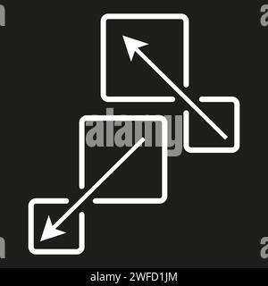Pfeilsymbol für Quadrate. Vektorabbildung. EPS 10. Stock Vektor