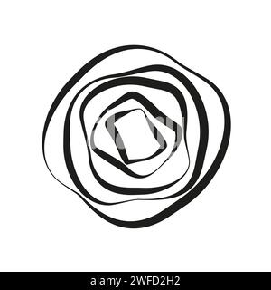 Zufälliger Spiralwirbel. Konstruktionselement. Vektorabbildung. EPS 10. Stock Vektor