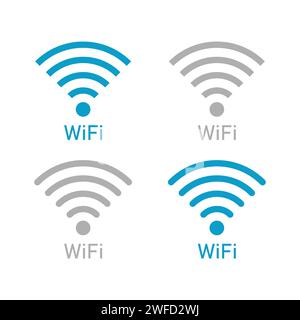 WLAN-Symbole. Internet-Netzwerk. Kommunikation, Internet-Konzept. Vektorabbildung. Rohbild. EPS 10. Stock Vektor