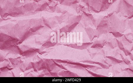 Pastell Orchid Pink zerknitterte Papierstruktur für abstrakten Hintergrund Stockfoto