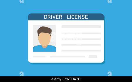 Führerschein. Sicherheit personenbezogener Daten. Design der ID-Karte. Vektorabbildung. Rohbild. EPS 10. Stock Vektor