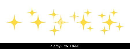 Abstrakter Hintergrund mit gelben Sternen. Vektorabbildung. Rohbild. EPS 10. Stock Vektor