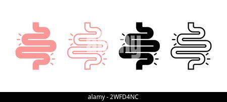 Darm, großartiges Design für jeden Zweck. Abstrakter Darm für die medizinische Gestaltung. Vektorabbildung. Rohbild. EPS 10. Stock Vektor
