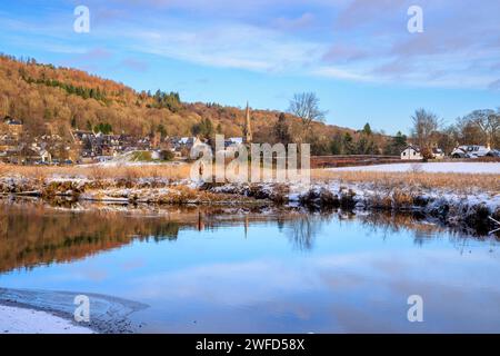 Callandar am Fluss Teith, Trossachs, Stirling, Schottland Stockfoto