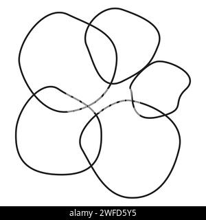 Doodle-Symbol mit zufälliger Überlappung. Konstruktionselement. Vektorabbildung. EPS 10. Stock Vektor