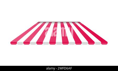Rot gestreiftes Dach. Vektorabbildung. Rohbild. EPS 10. Stock Vektor