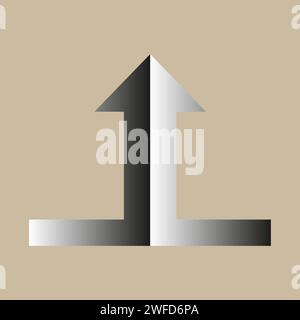 Zwei Pfeile verschmelzen Icon Vektor Zusammenarbeit, Partnerschaft, Allianz, Beitritt und Wachstum Konzept für Grafik-Design, Logo, Website, Social Media, mobil Stock Vektor