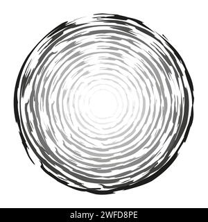 Geometrische Spiralen-, Wirbel-, Wirbel-, Wirbel-Kreise. Abstrakte kreisförmige Illustration. Dreh-, Dreh- und Rotationseffektrate. Vektorabbildung. EPS 10. Stock Vektor
