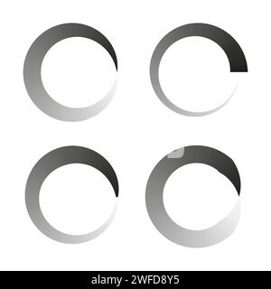 Schwarzer Lautstärkeregler. Vektorabbildung. EPS 10. Stock Vektor