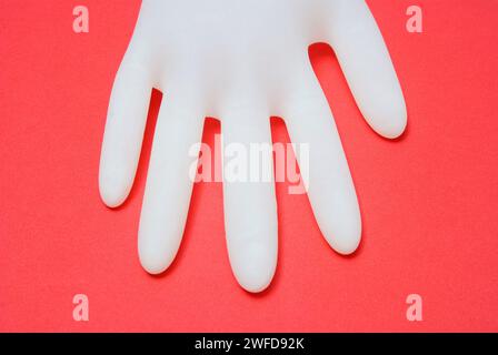 aufgeblasenen weißen Handschuh Stockfoto