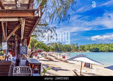 Restaurant und Bar, Choeng Mon Beach, Bo Phut, Ko Samui, Thailand Stockfoto