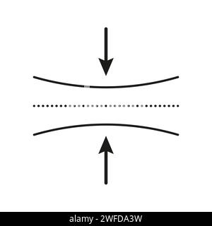 Elastisches Symbol, Linienzeichen. Vektorabbildung. Rohbild. EPS 10. Stock Vektor