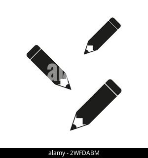 Bleistiftsymbole. Trendiger STYLE. Vektorabbildung. EPS 10. Stock Vektor