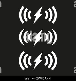 Elektrisches Stromzeichen, Symbol für elektrische Leistung. Vektorabbildung. EPS 10. Stock Vektor