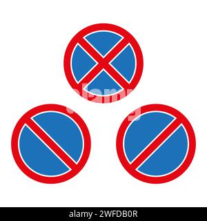Lichtbahnschild. Parken, Symbol für Verbote. Vektorabbildung. Rohbild. EPS 10. Stock Vektor