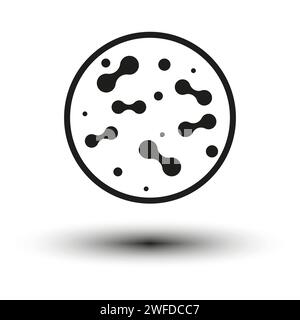 Probiotisches Symbol. Laktische präbiotische gesunde Flora-Pflege. Bakteriensymbol. Vektorabbildung. EPS 10. Rohbild. Stock Vektor