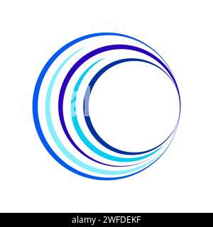 Kreisförmige Spirale, Drall und Drall. Geometrische Cochlea-, Wirbel- und Spiralform. Vektorabbildung. EPS 10. Stock Vektor