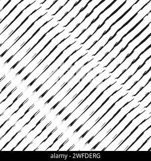 Schwarzweiß, nahtlos wiederholbares geometrisches Muster in Schwarzweiß. Vektorabbildung. EPS 10. Rohbild. Stock Vektor
