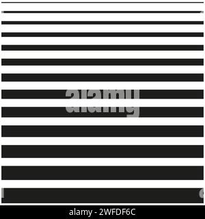 Schwarze Streifen mit unterschiedlicher Dicke. Abstraktes geometrisches Muster. Digitales, futuristisches Hintergrundbild. Vektorabbildung. EPS 10. Stock Vektor