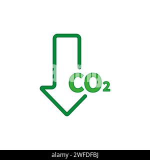 Symbol zur Reduzierung der CO2-Emissionen Vektor-Stopp-Zeichen für Klimaänderung für Grafikdesign, Logo, Website. Vektorabbildung. EPS 10. Stock Vektor