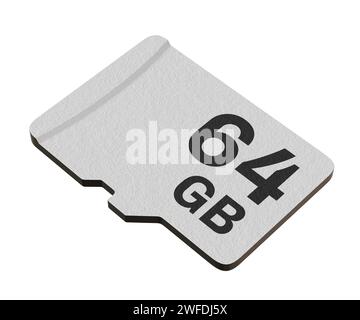 Speicherkarte mit 64 GB Kapazität, MicroSD-Flash-Speicher-Disc Stockfoto