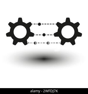 Cloud-API-Symbol. Zeichen für Softwareintegration. Anwendungssymbol. Vektorabbildung. EPS 10. Rohbild. Stock Vektor
