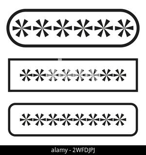 Symbol für Kennwortfeld. Vektorabbildung. EPS 10. Rohbild. Stock Vektor