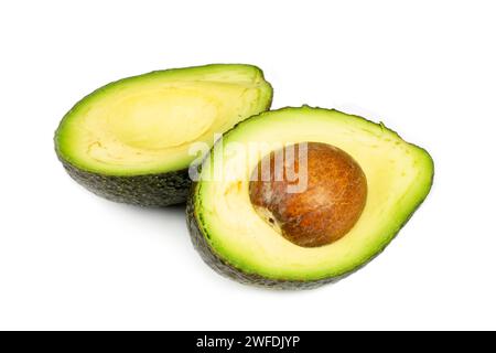 Avocado, isoliert auf weißem Hintergrund Stockfoto