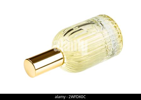 Parfüm-Flasche isoliert auf weißem Hintergrund Stockfoto