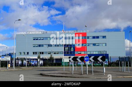 HMS Cambria, Royal Naval Reserve Unit, Roath Dock, Cardiff. Stockfoto