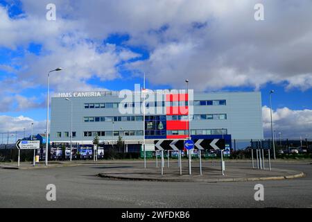 HMS Cambria, Royal Naval Reserve Unit, Roath Dock, Cardiff. Stockfoto