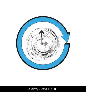 Symbol „Aktualisierungszeit“. Uhrzeichen aktualisieren. Vektorabbildung. EPS 10. Rohbild. Stock Vektor