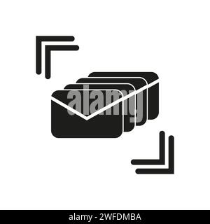 E-Mail-Symbol. Umschlagpostdienste. Vektorabbildung. EPS 10. Rohbild. Stock Vektor