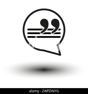 Symbol für Testimonial-Glyphe. Vektorabbildung. EPS 10. Rohbild. Stock Vektor